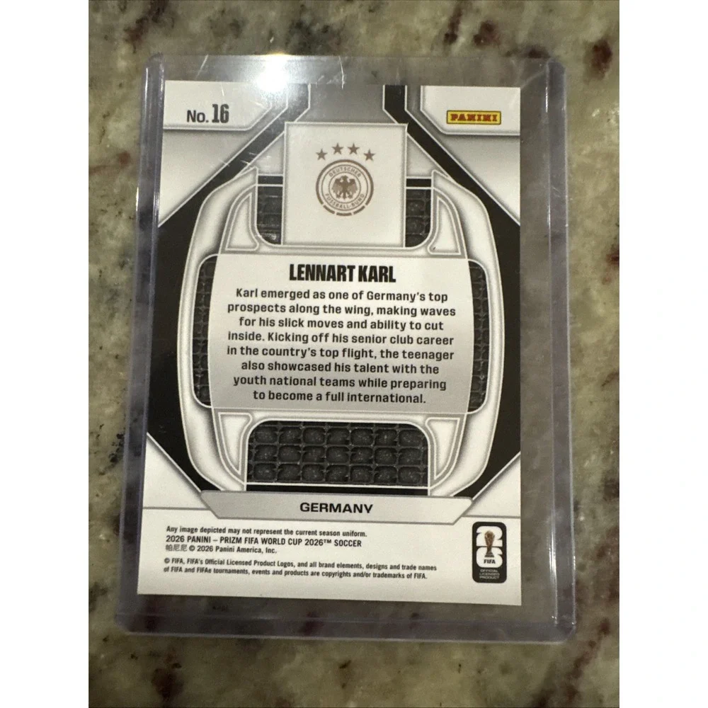 2026 Panini Prizm FIFA World Cup Lennart Karl New Era Rookie Germany Insert